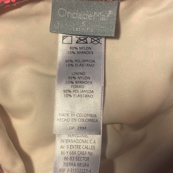 Onda de Mar Strapless Ruffle Swimsuit Worn once M - Picture 9 of 10